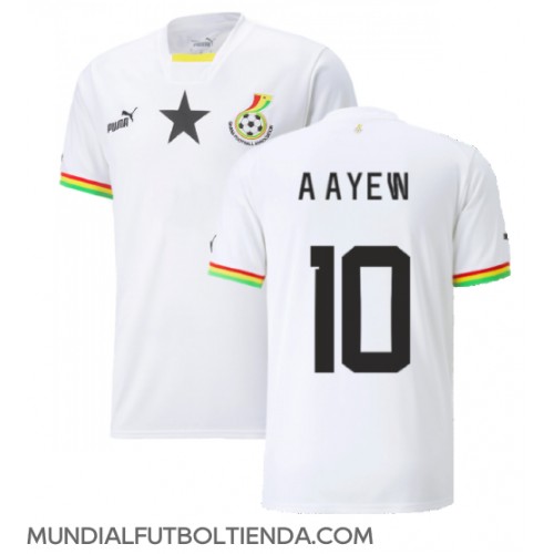 Camiseta Ghana Andre Ayew #10 Primera Equipación Replica Mundial 2022 mangas cortas